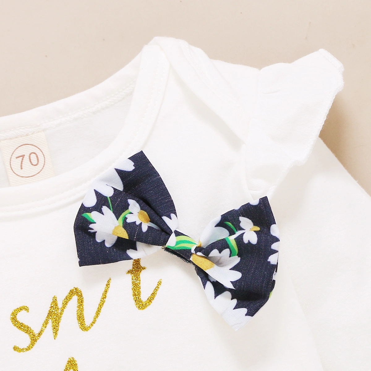 Newborn Baby Girl Suit, Letter Romper Tops+Flower Long Pants+Headband