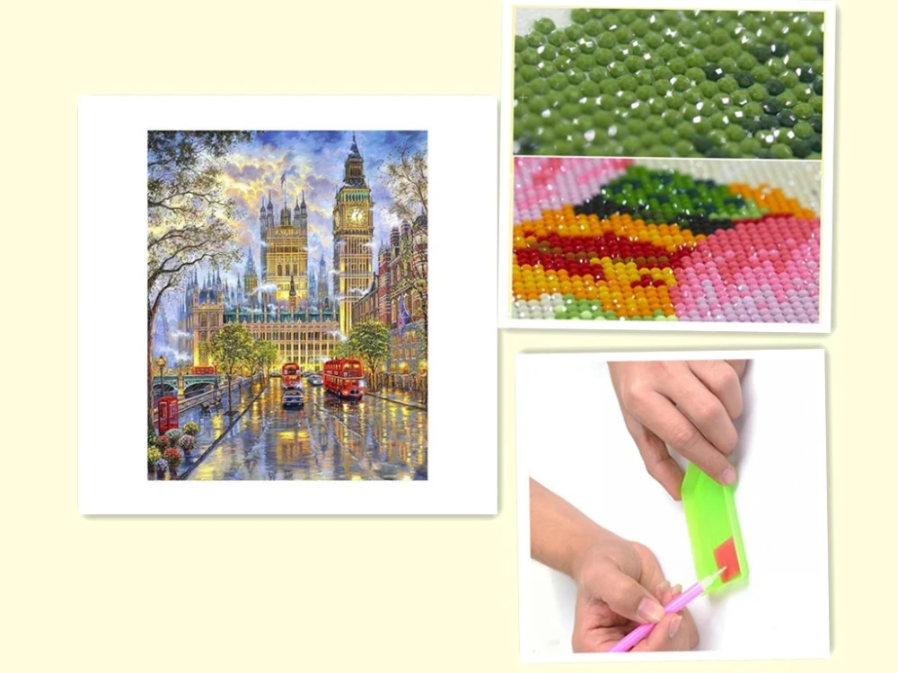 DIY Diamond Painting Pack, Creative Craft Kit Embroidery Cross Decor