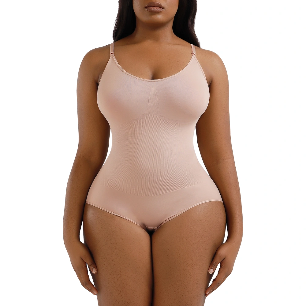 Women Shapewear Bodysuit Solid Color Sleeveless Sling Body Shaper