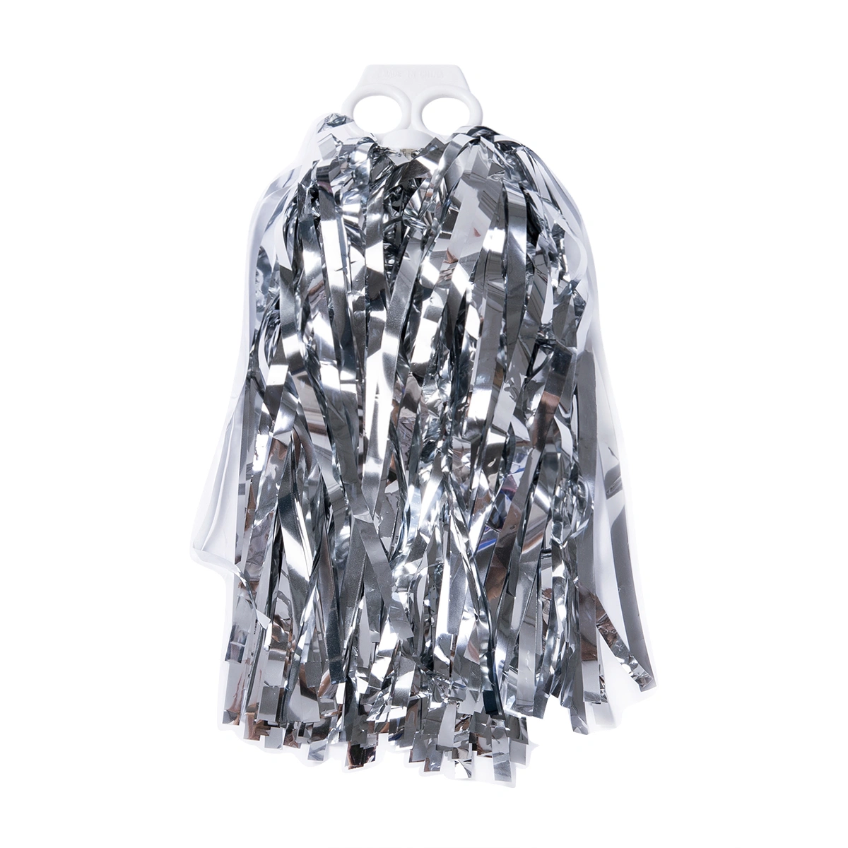 Cheerleader Pom Poms with Holes Metallic Streamer Cheerleader Pom Poms