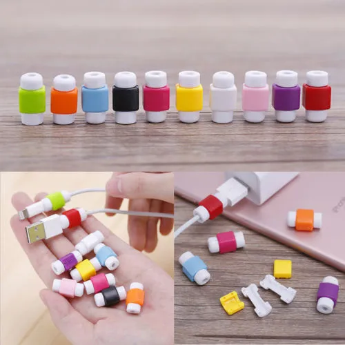 Headphone Cable Protection Cover Candy Color USB Charging Cable Protector