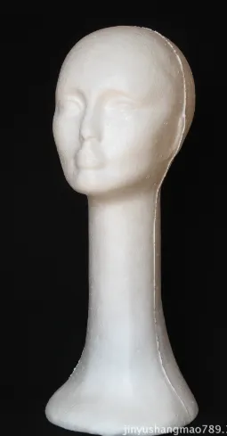 Long Neck Foam Head Model Female Statue Mannequin Wig Stand Model