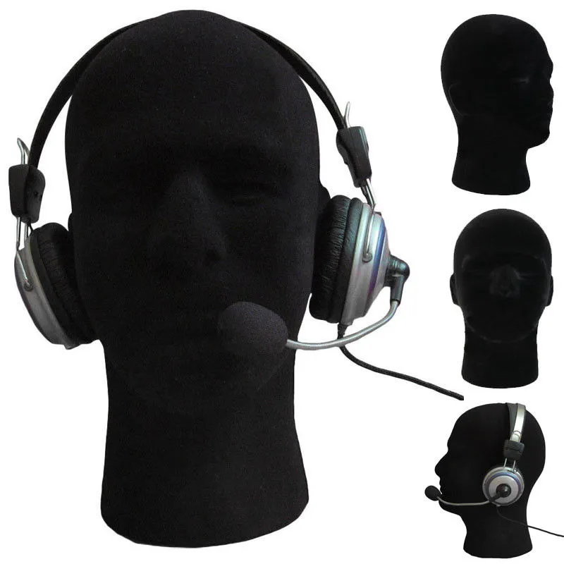 Male Styrofoam Foam Mannequin Head Model Hat Glasses Display Rack