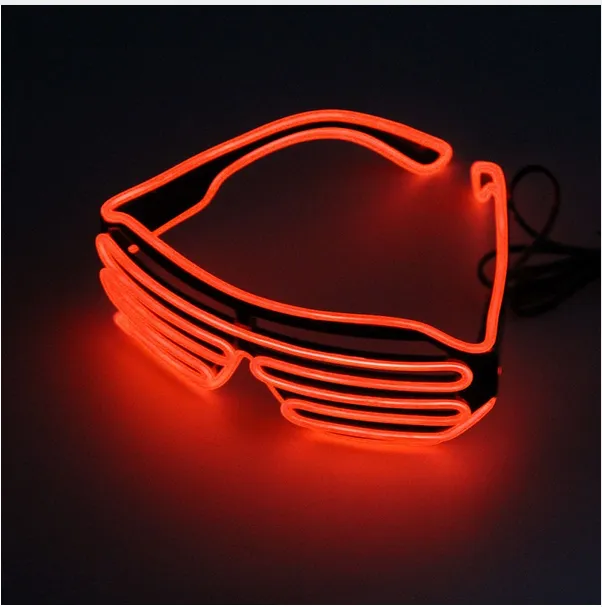 Neon LED Light Up Shutter Wire Glasses, Party Glow Frame Glasses