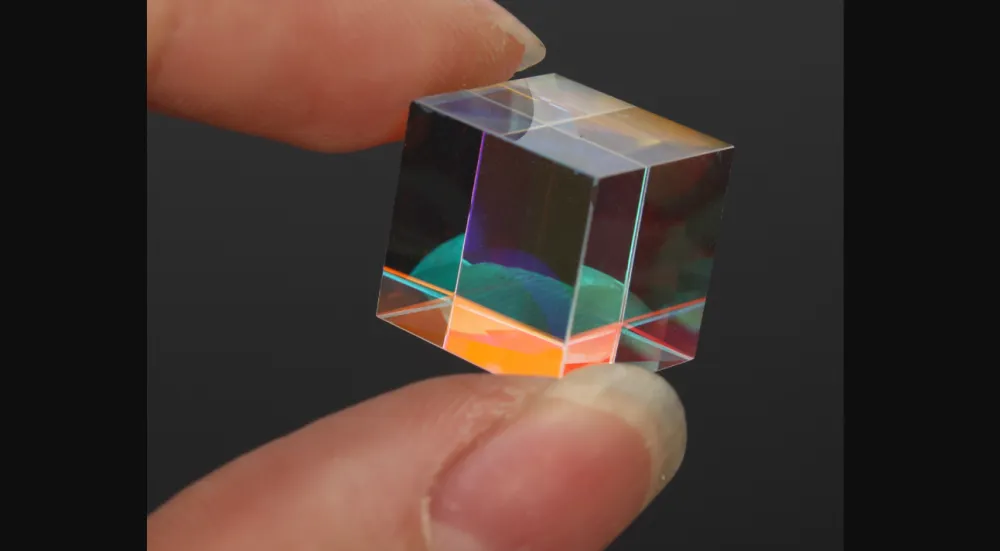 Optical Prism Transparent Laser Beam Combine Cube Prism Mirror