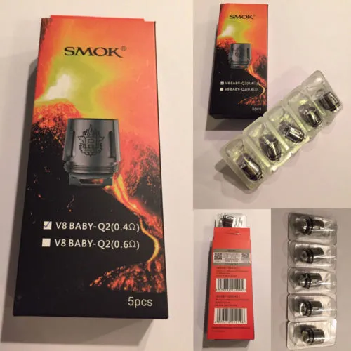 Coil Head Replacement V8 Q2-0.4ohm for TFV8 Baby Tank Big Baby