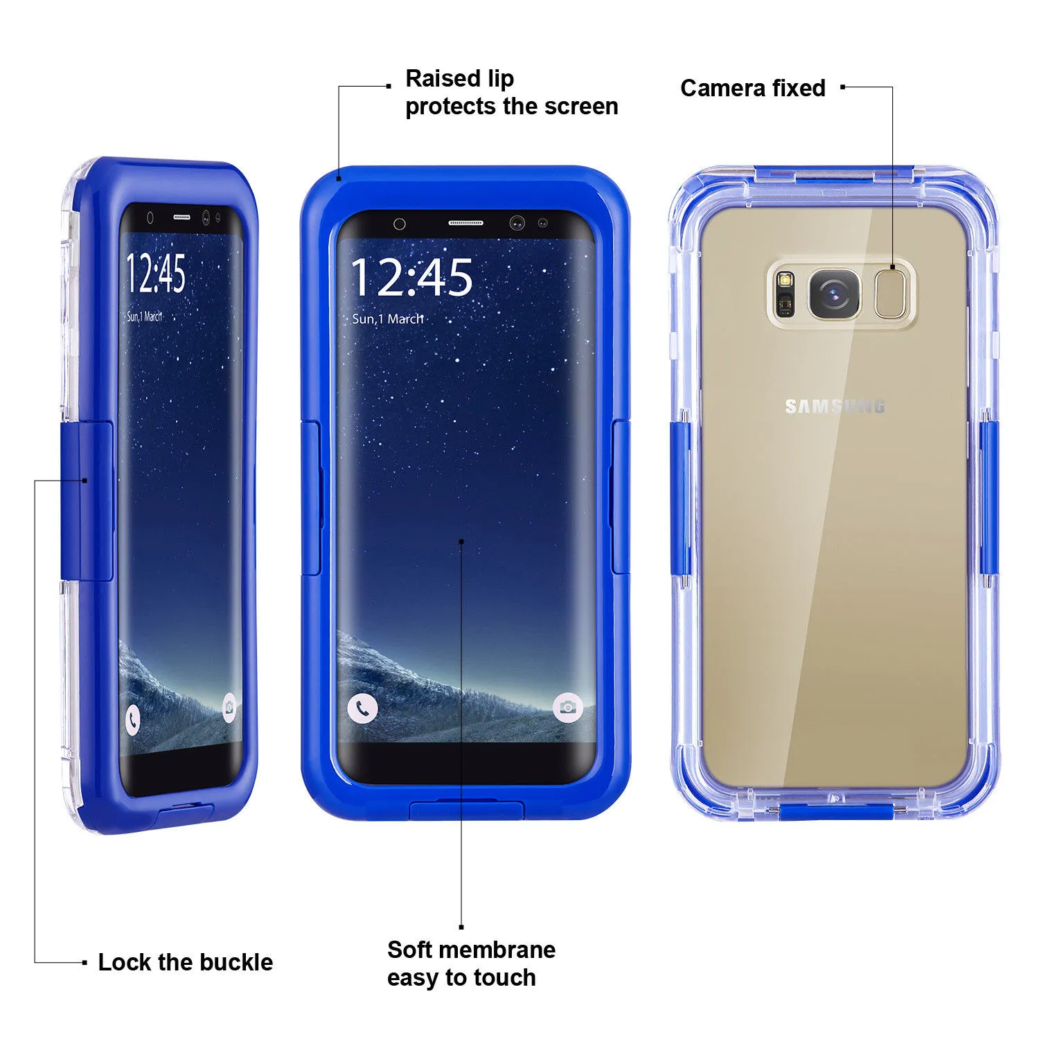 Clear Phone Case, Waterproof Shockproof Mobile Phones Covers