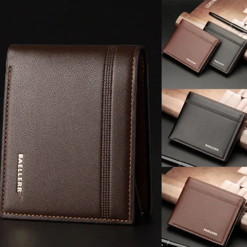 Men's Card Holder Monochrome Lightweight Waterproof Bifold Fashion Wallet