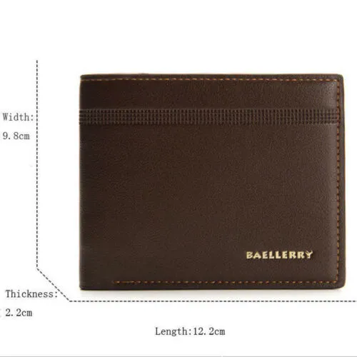 Men's Card Holder Monochrome Lightweight Waterproof Bifold Fashion Wallet