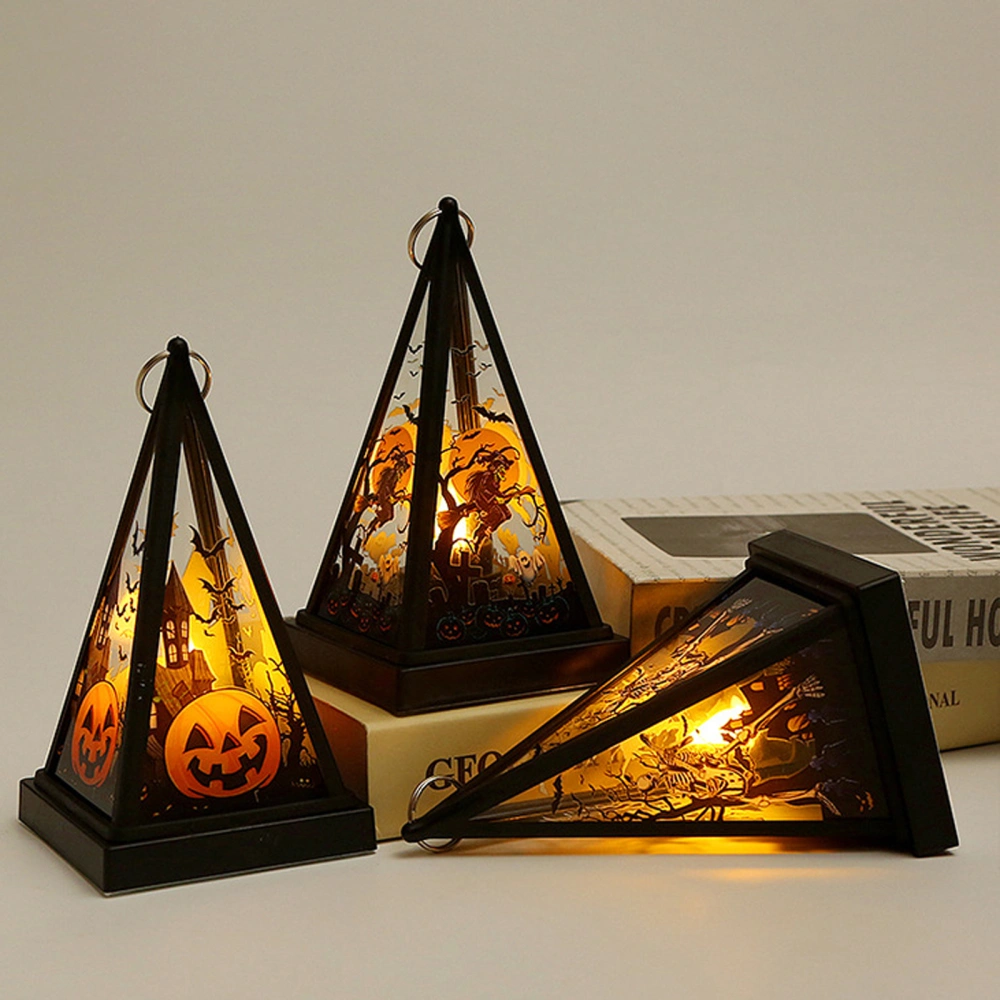 Halloween LED Candle Lights Battery Operated Hanging Retro Lantern 