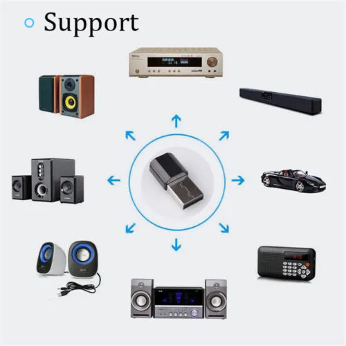 USB Bluebooth Receiver 3.5MM AUX Audio Stereo Music Portable Tool