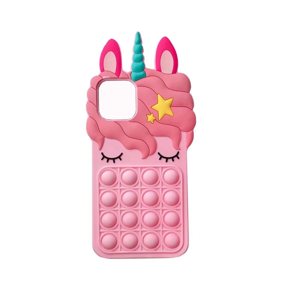 Push Bubbles Mobile Phone Shell, Unicorn Pattern Protective Case