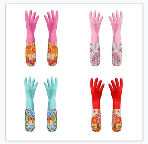 Multiple Purposes Patchwork Gloves, Food Grade Anti Scrubbing Cleaning Gloves