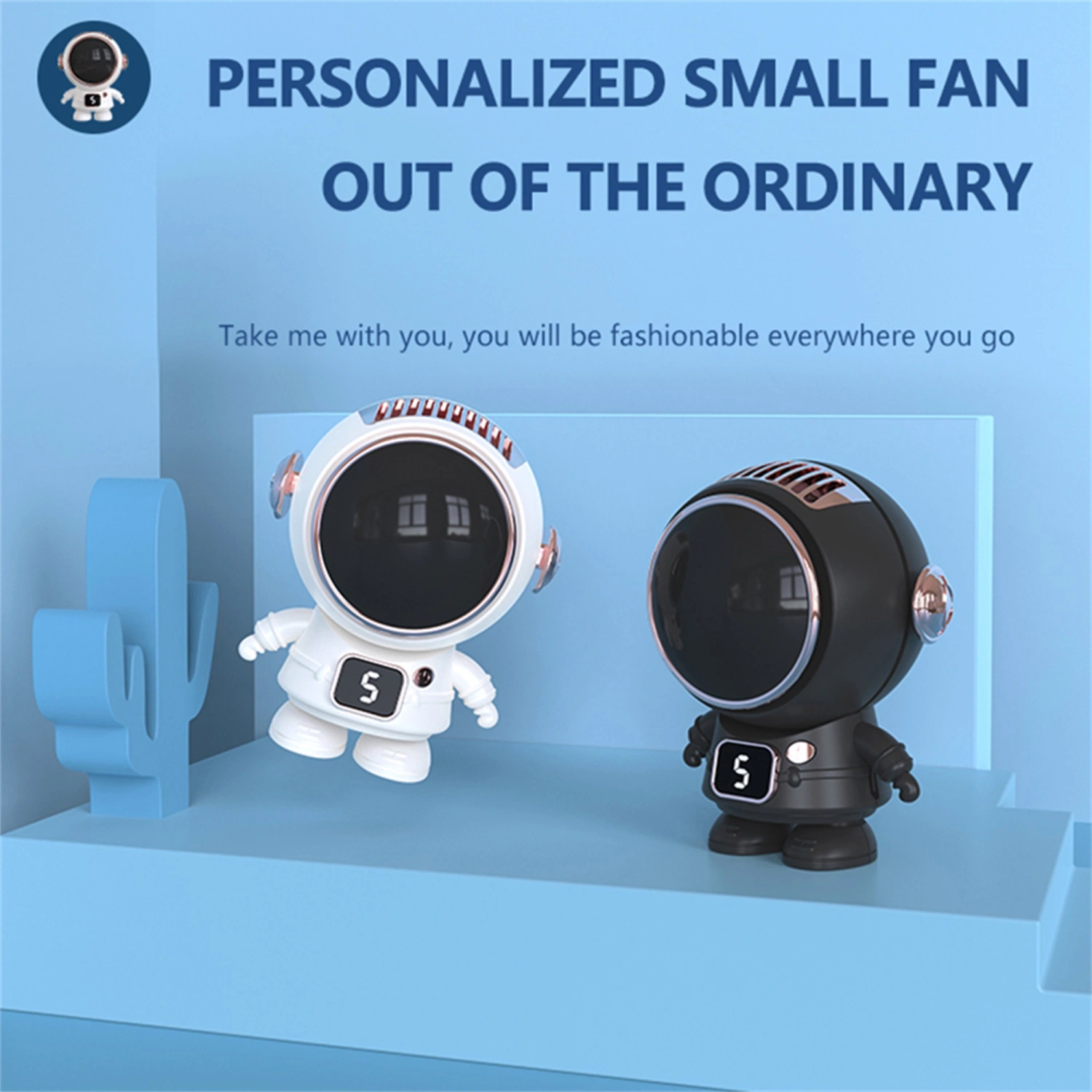 Astronaut Hanging Neck Fan Portable USB Charging Handheld Fan