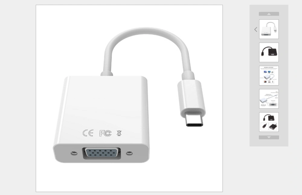 Type C To VGA Adapter, Phone Computer USB 3.1 HDMI Converter