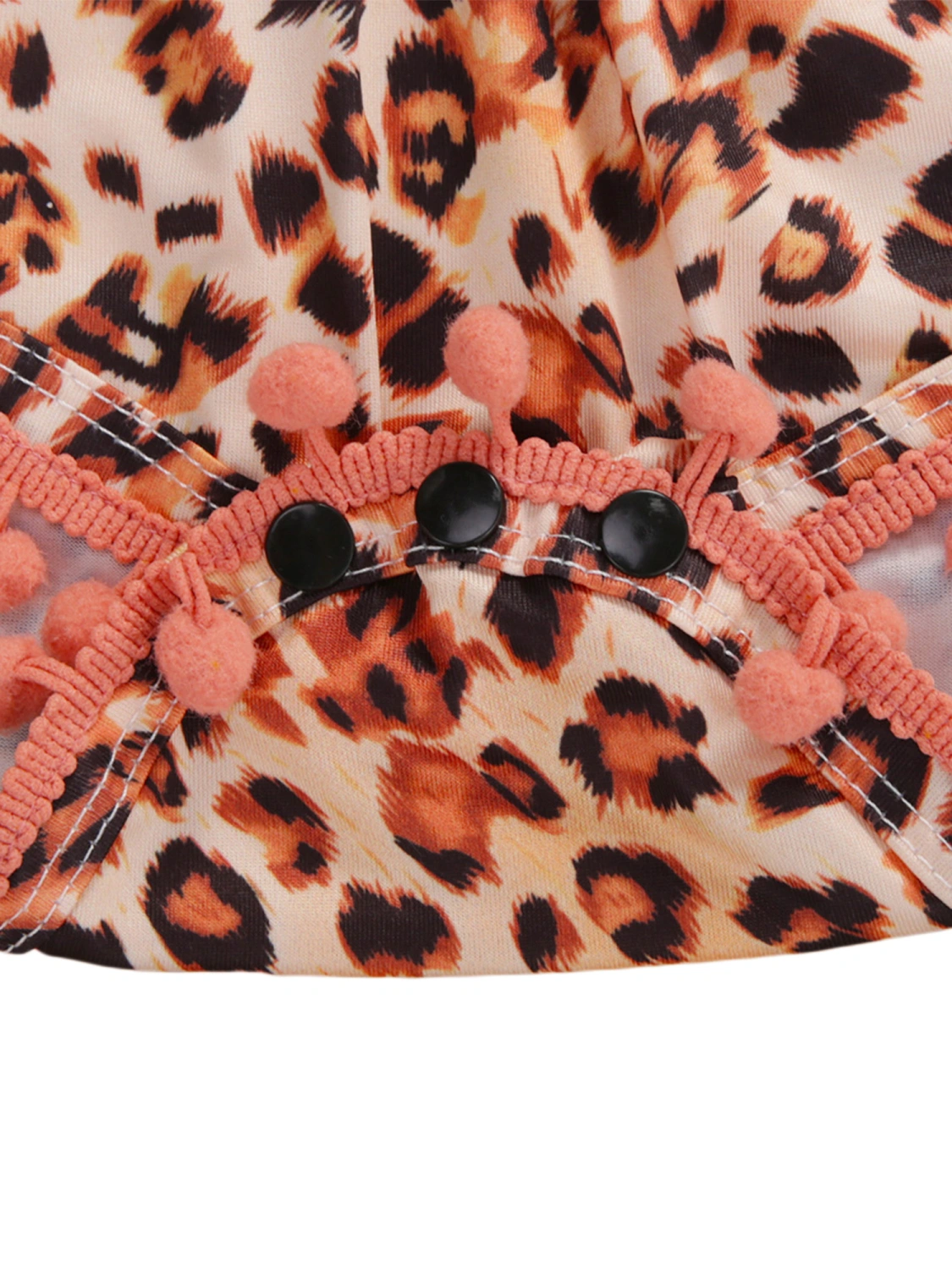 Newborn Baby Girls Summer Romper, Leopard Print Jumpsuit+Bandage Headband