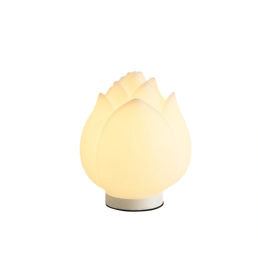 Lotus Flower Table Lamp Decorative Night Light Bedside Desk Lamp