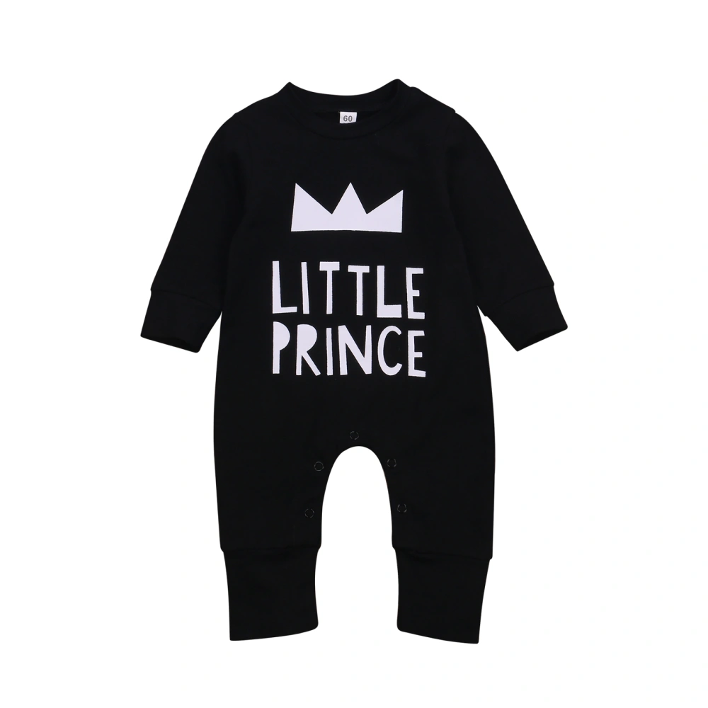 Baby's One-piece Suit, Letter Print Long Sleeve Jumpsuit for Boys Girls