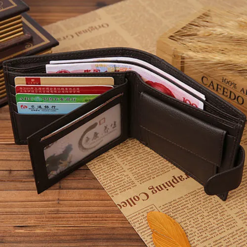 Men's Solid Color Purse Soft Wear Resistant Soft Leather Casual Wallet