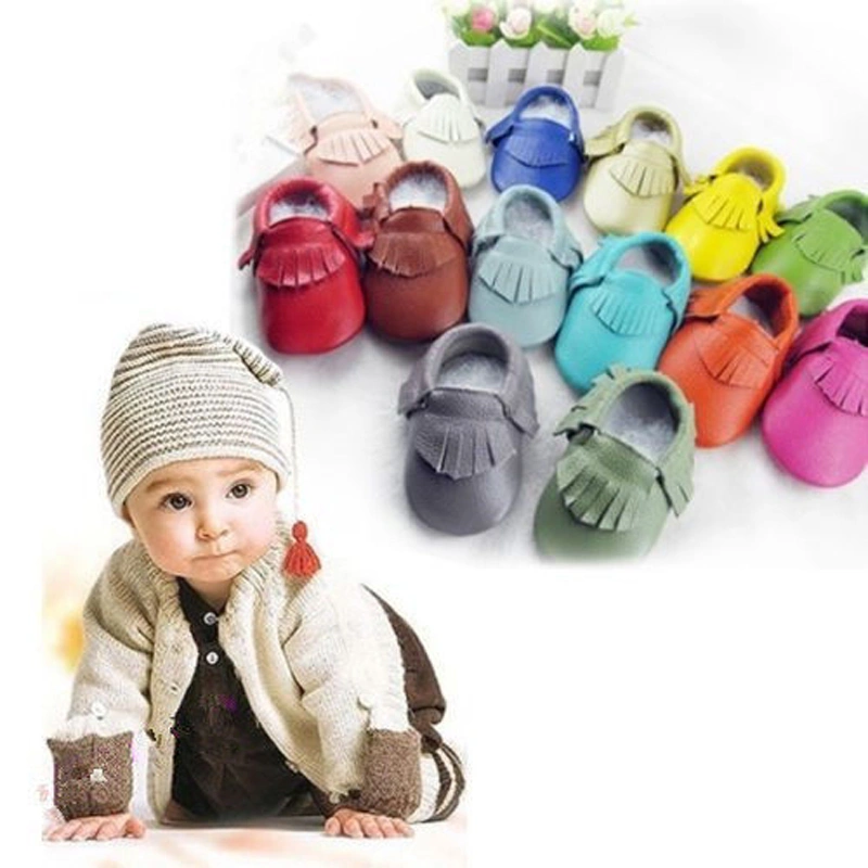 Baby Toddler Shoes Tassel/bow Knot Embellished Pure Color Low-Top Flat Shoes