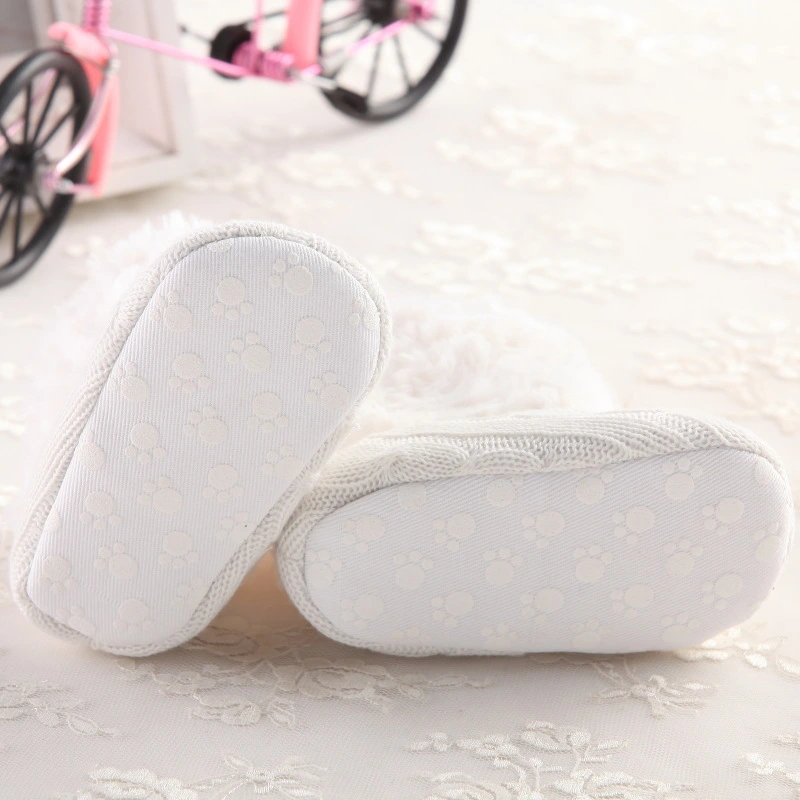 Baby Winter Toddler Shoes Monochrome Lovely Soft Bottom Plush Stylish Soft Boots