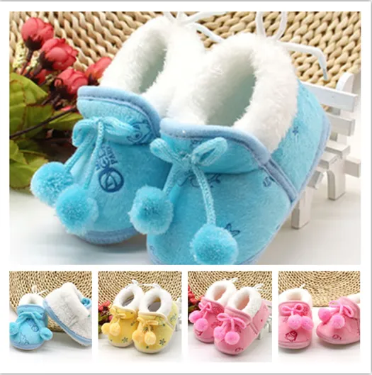 Newborn Baby Non-Slip Winter Shoes, Warm Casual Crib High Top Snow Boots