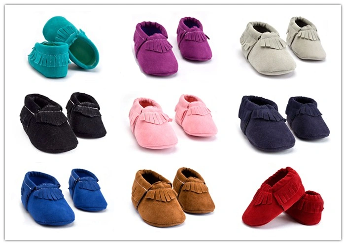 Baby Suede Tassel Shoes, Infant Soft Sole Anti-Slip Crib Moccasins