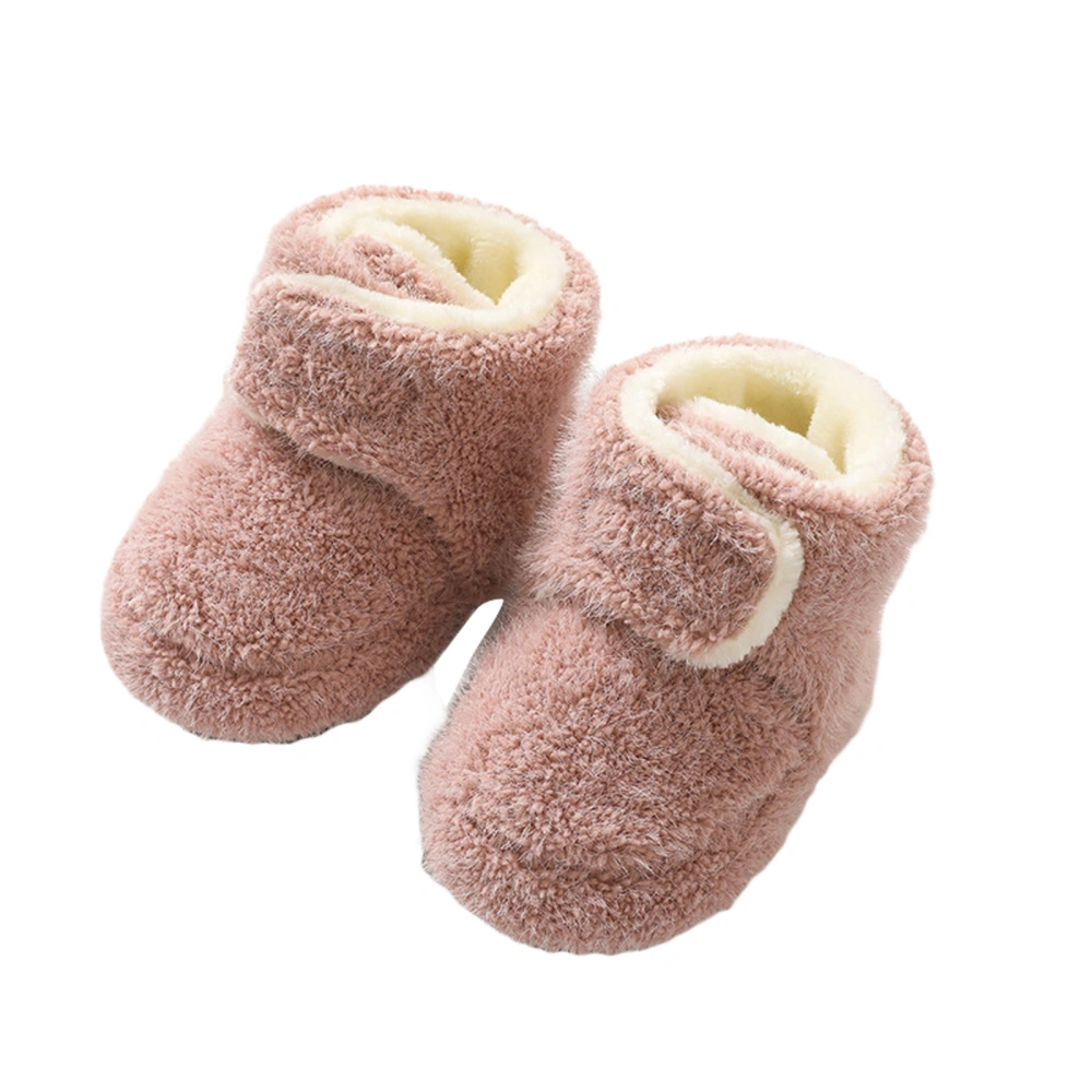 Newborn Baby Winter Boots, Solid Fleece Soft Sole Anti-Skid Shoes