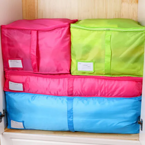 Clothes Storage Bags, Candy Color Foldable Blanket Storage Bag