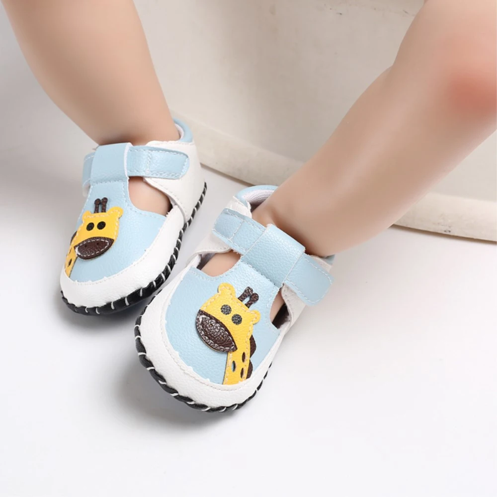 Newborn Baby Crib Shoes, Soft Sole Prewalker Anti-Slip Sandals