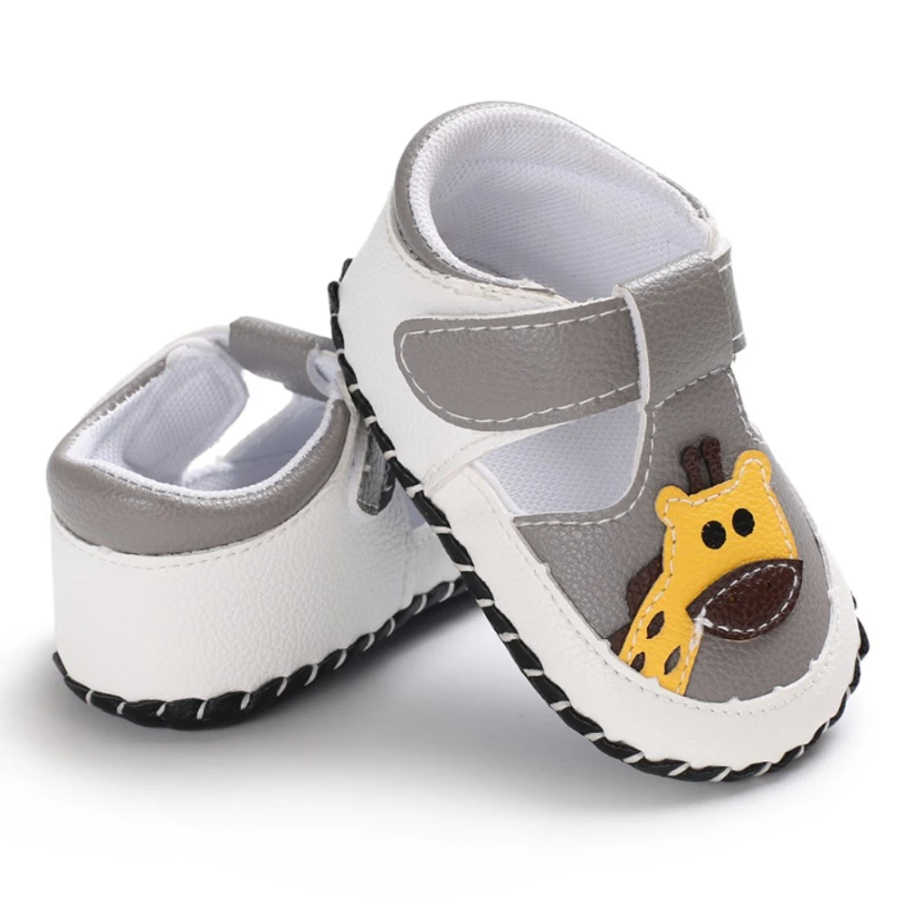 Newborn Baby Crib Shoes, Soft Sole Prewalker Anti-Slip Sandals