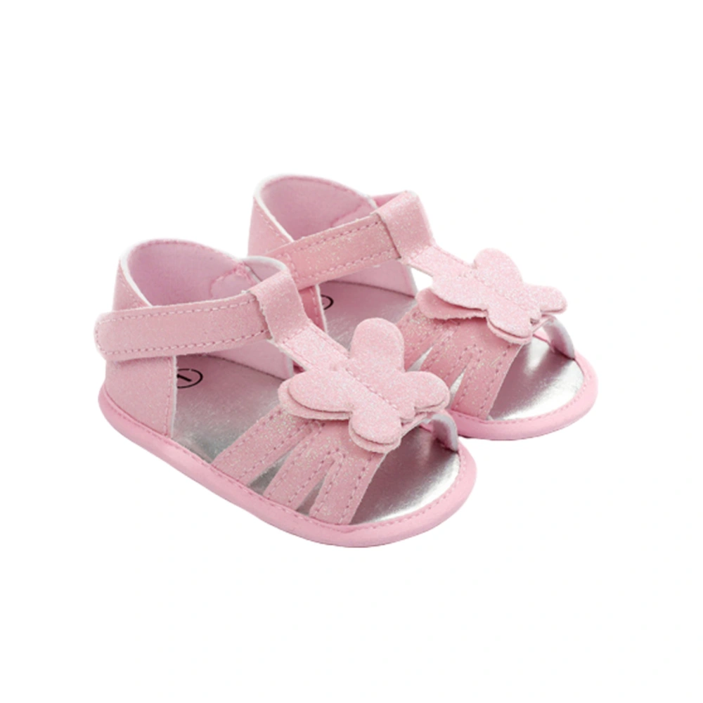 Baby Girls Sandals, Pure Color Butterfly Non Slip Open Toe Prewalkers