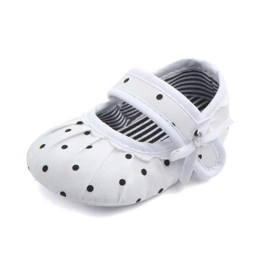Girl Soft Sole Shoes, Toddler Anti-slip Sneaker, Bowknot Dot Shoes