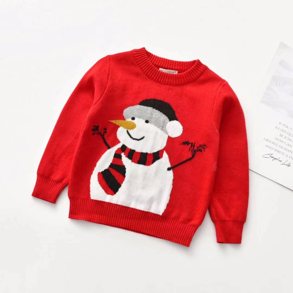 Unisex Kid Sweater, Girl Boy Children Snowman Elk Pattern Pullover