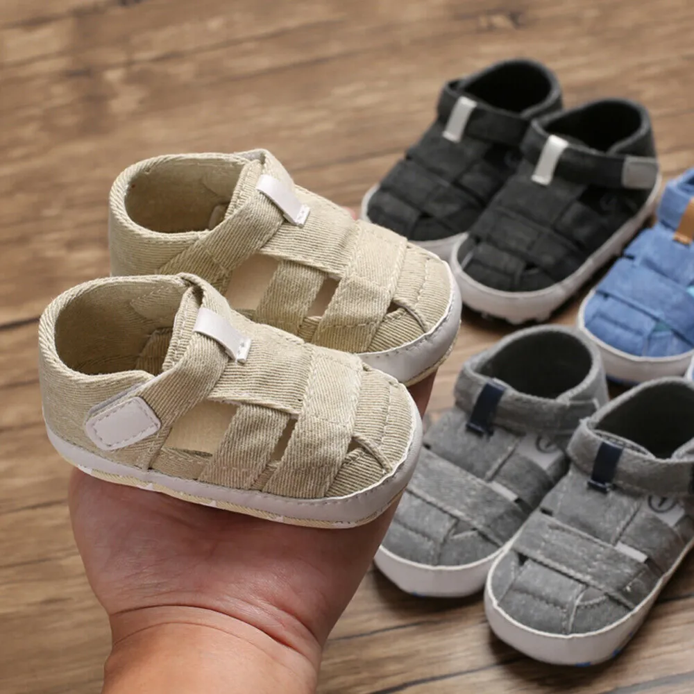 Baby Cool Walking Shoes Monochrome Non Slip Hollow Fit Sandals