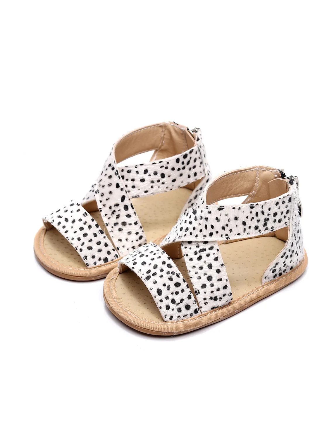 Newborn Baby Girls Leopard Sandals, Toddler First Walker Soft Sole Outdoor Shoes