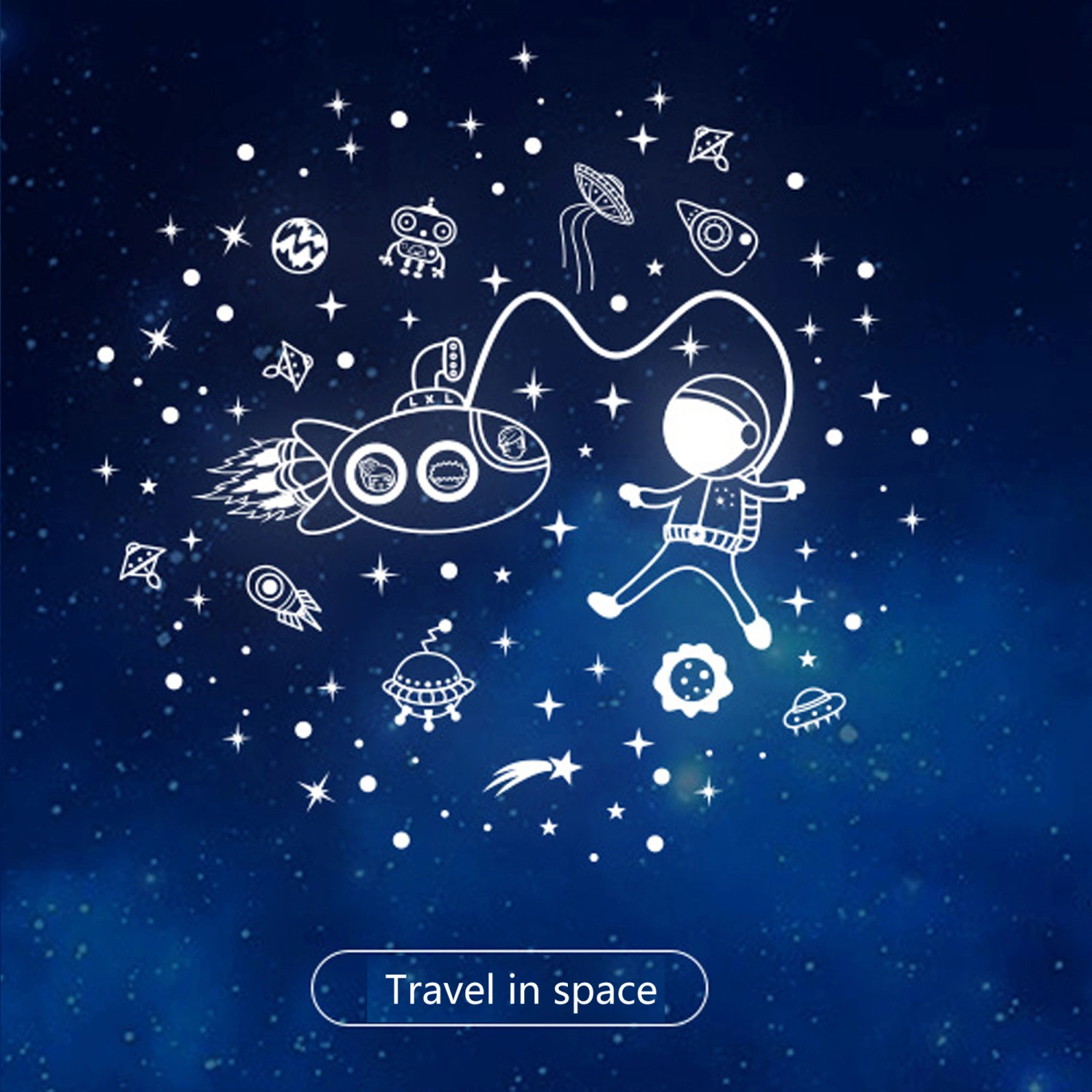 Star Night Lights for Kids, Astronaut Rotating Starry Projector Gift