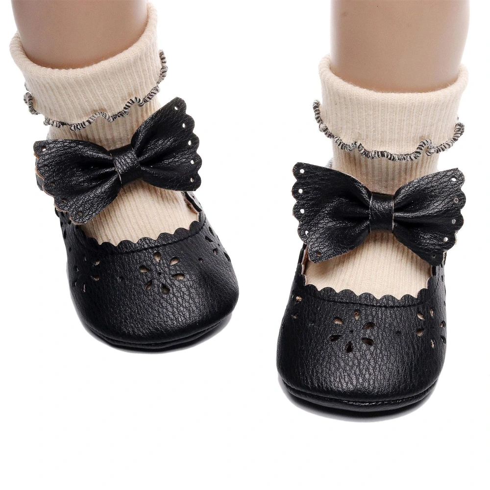 Baby Girls Princess Shoes, Soft PU Leather Hollowed Non-slip Flats