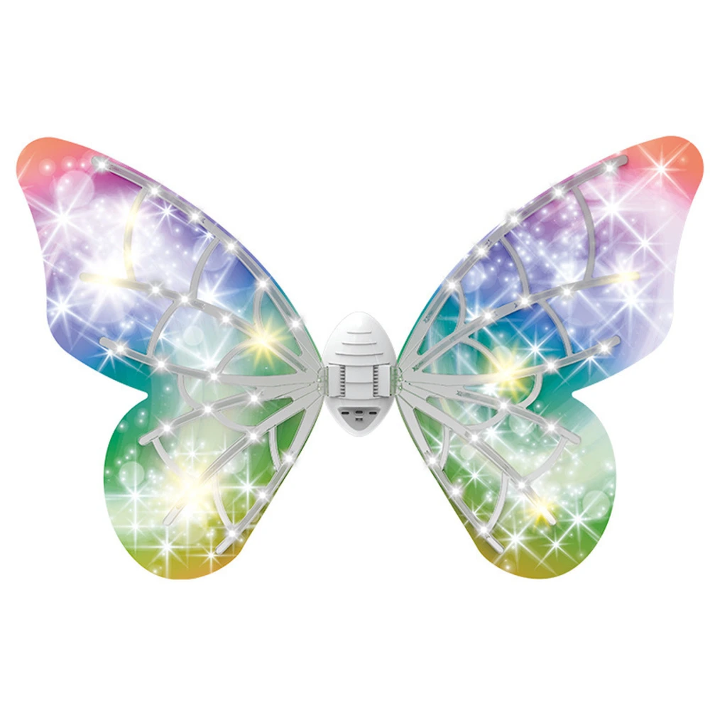 Light-up Fairy Wings Colorful Automatic Butterfly Toy with Light Music