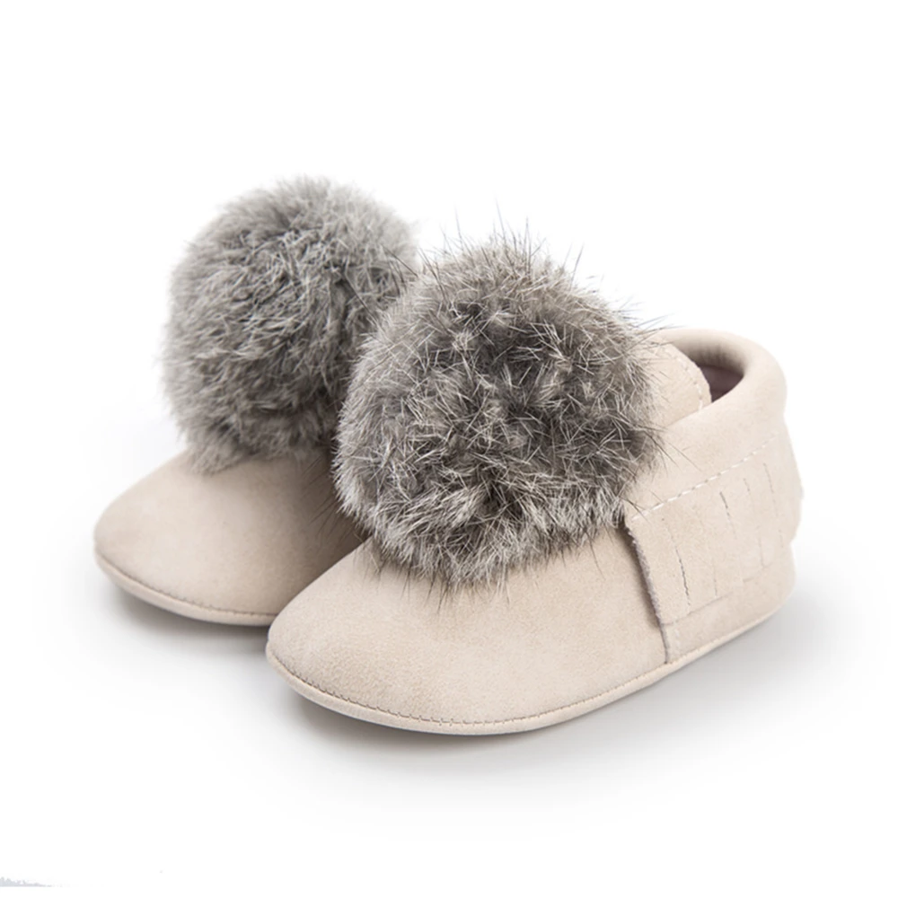 Baby Girls Shoes, Toddler Fluffy Hair Ball Anti Slip Cute Boots