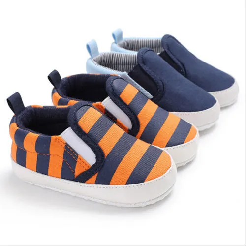 Kids Boys/Girls Soft Crib Sole Toddler Anti-slip Plaid/Patchwork Sneakers