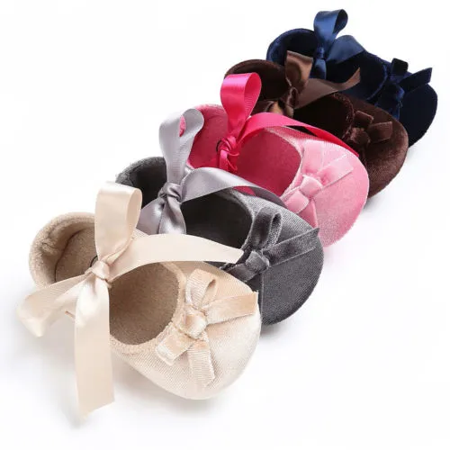 Spring Autumn Baby Girls Shoes, Solid Color Soft Sole Crib Shoes