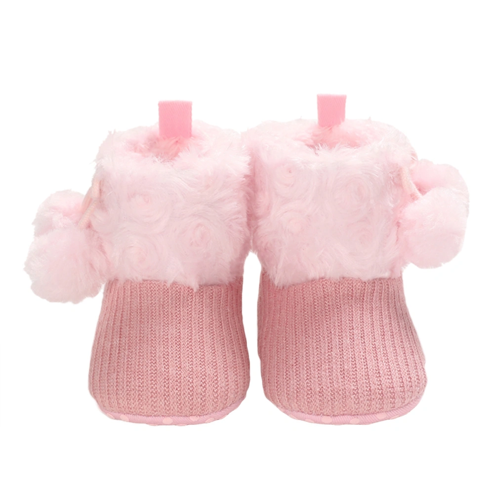 Newborn Casual  Warm Solid Color Anti-Slip Prewalker Cotton Boots for Kids