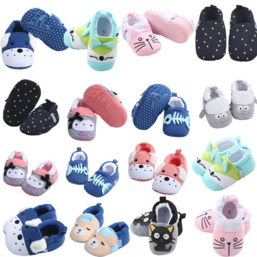 Baby Pea Shoes, Soft Sole Anti-Slip Cartoon Cute Animal Shapes Foot Wear