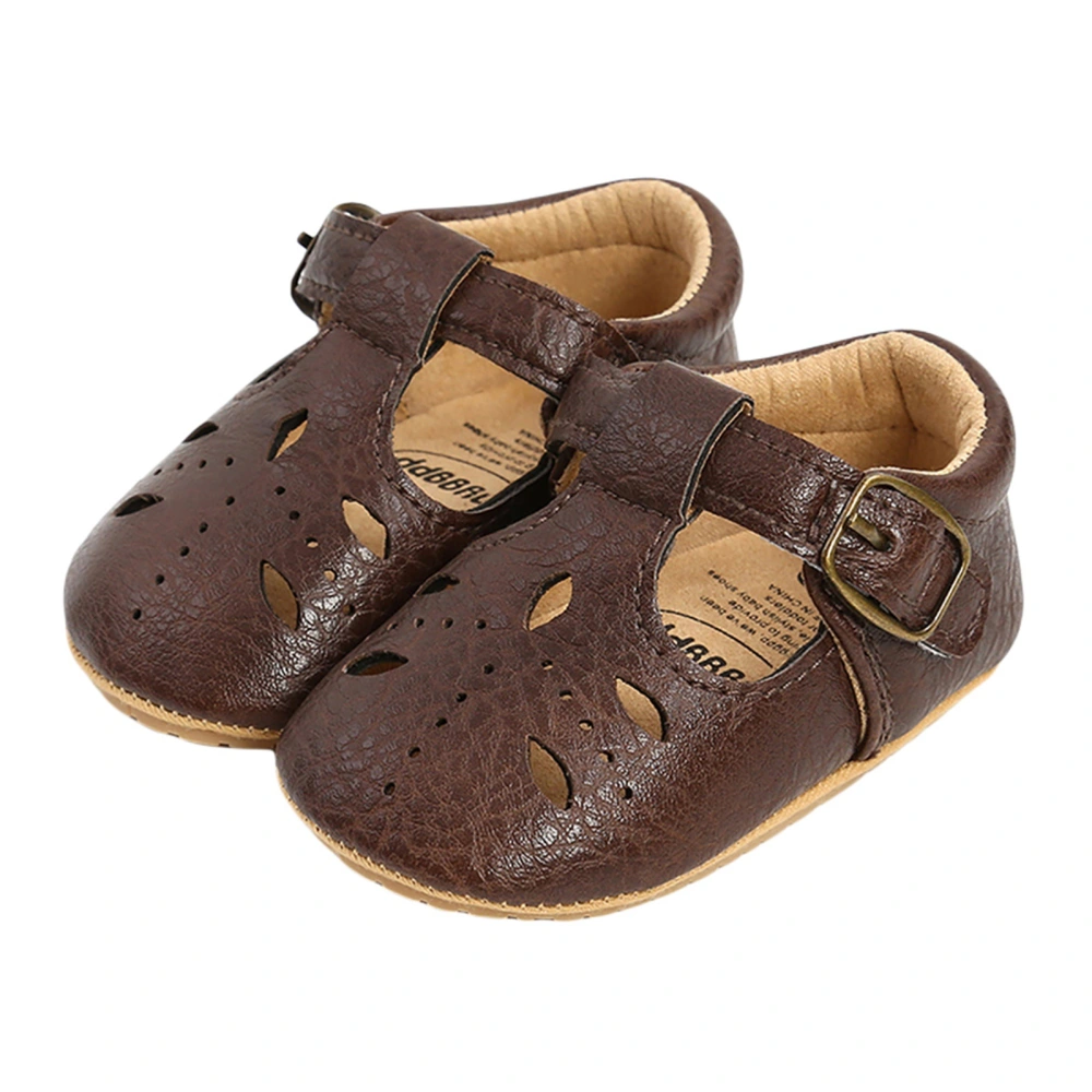 Baby Shoes Solid Color Hollow Non-slip Sole Round Head Shoes 