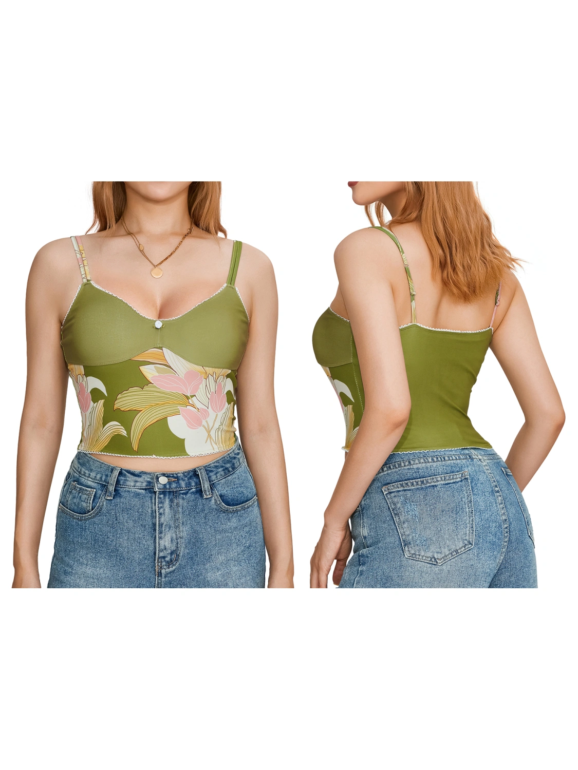 Women Short Vest Tops Floral Casual Party Street Summer Crop Vest