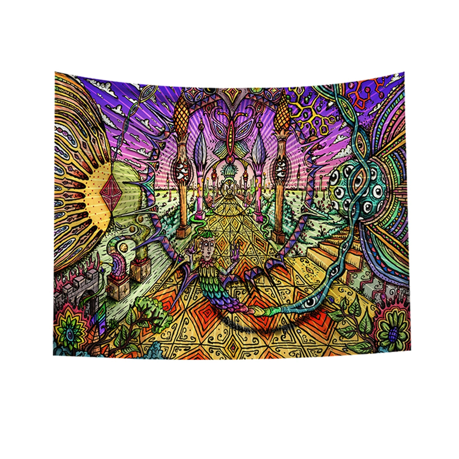 Rectangular Suspended Tapestry, Multi Purposes Printing Wall Backdrop