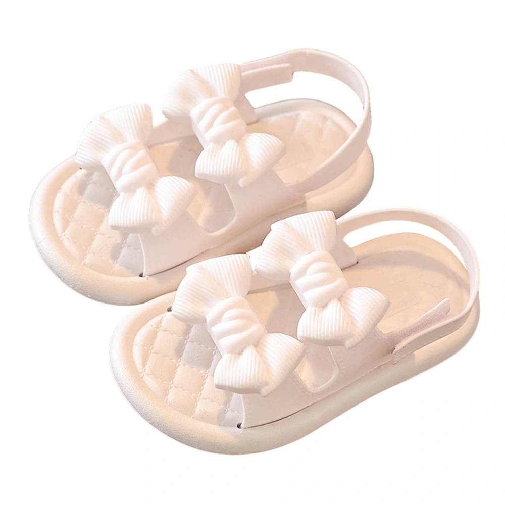 Baby Girls Quilted Sandals, Non-Slip Bowknot Princess Flat Shoes 