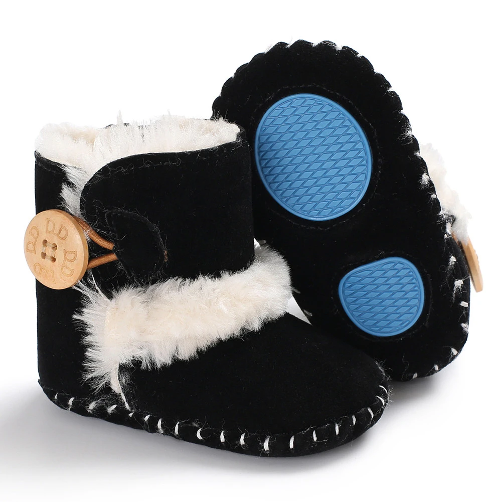 Baby's Thick Walking Shoes Plush Soft Soled Fashion Breathable Boots