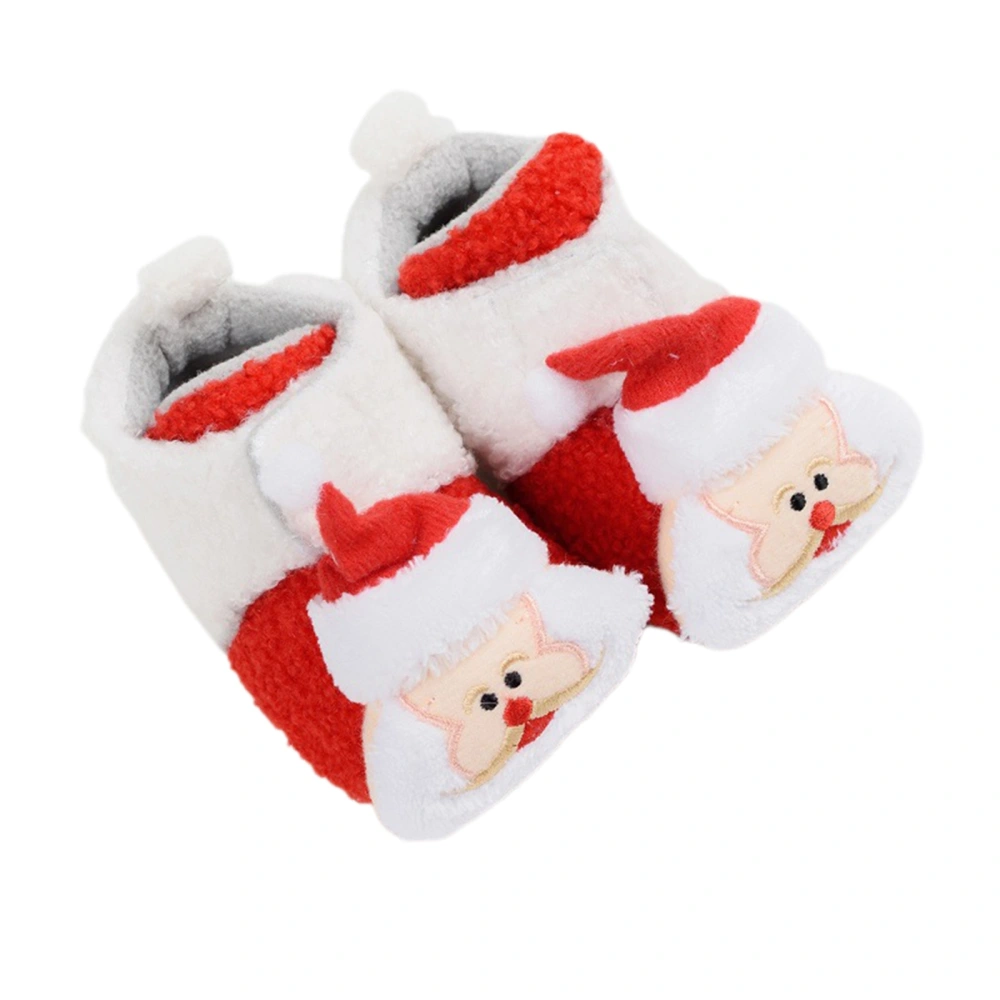 Infant Baby Booties Anti-Slip Soft Sole Winter Slippers with 3D Cartoon Doll